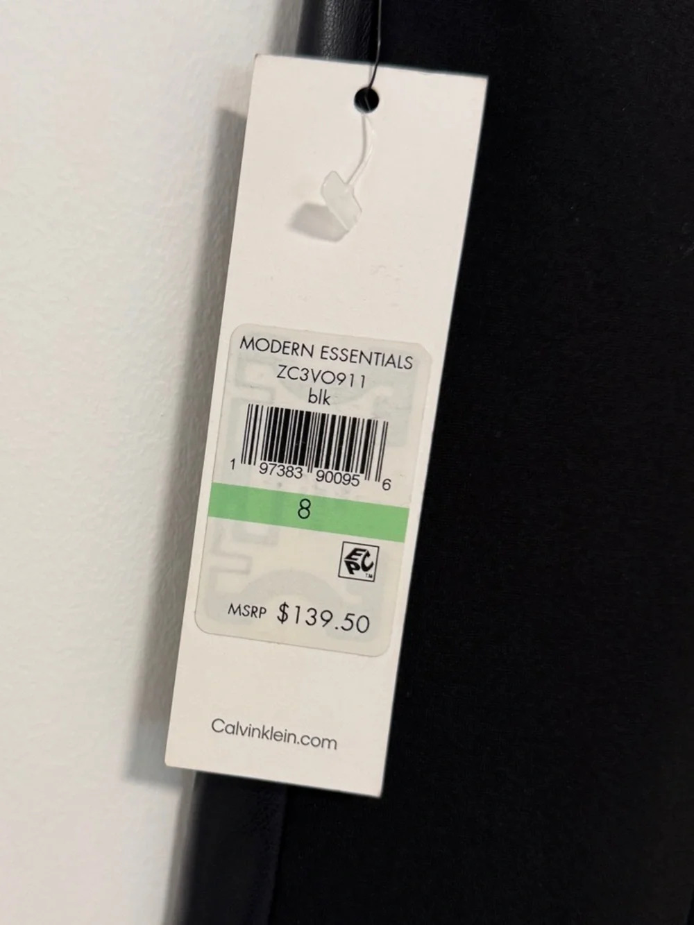 NWT Calvin Klein Faux Leather Sheath Dress size 8 - Picture 5 of 6